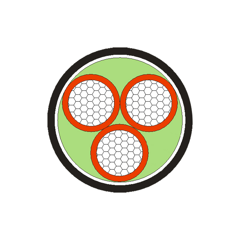 كابل طاقة معزول بـ XLPE/PVC للجهد المقدر 0.6/1 كيلو فولت