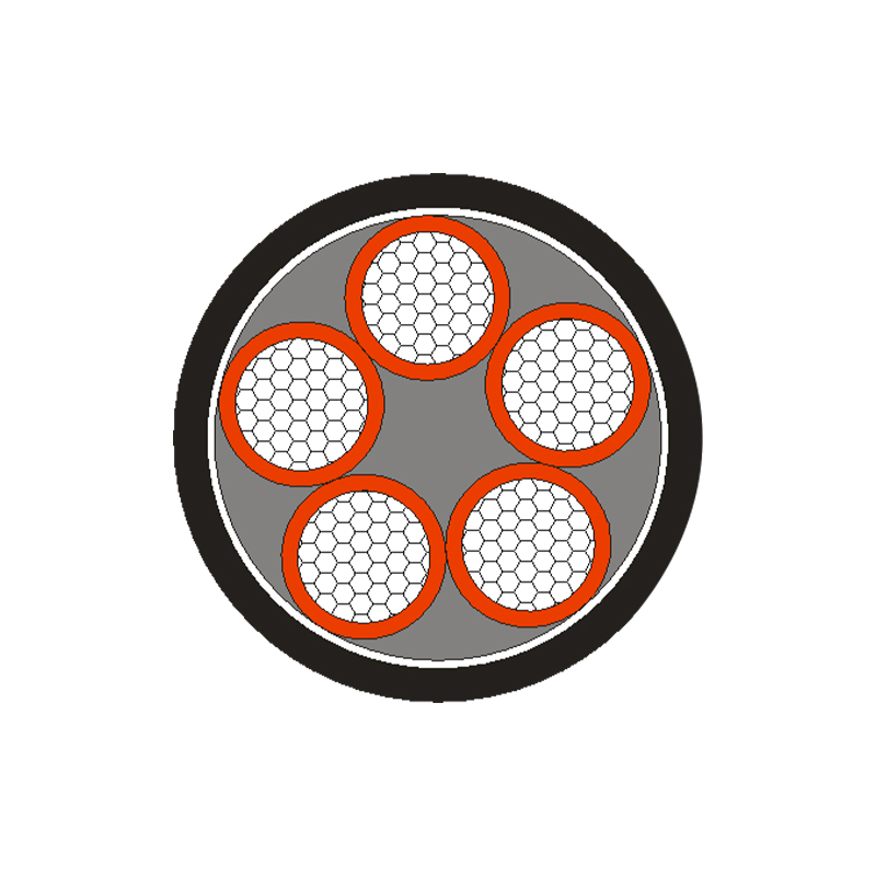 كابل طاقة معزول بـ XLPE/PVC للجهد المقدر 0.6/1 كيلو فولت