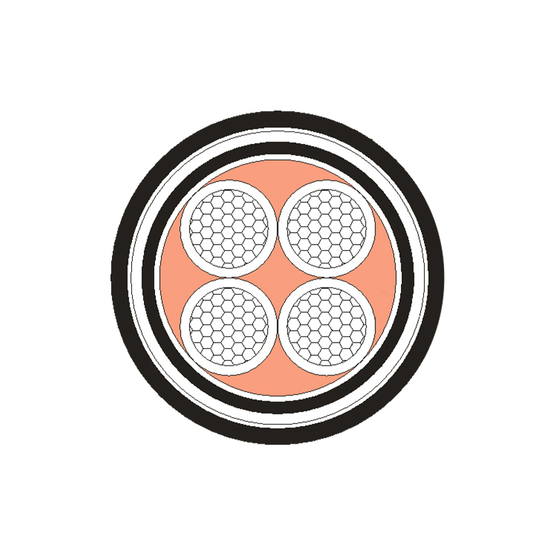 كابل طاقة معزول بـ XLPE/PVC للجهد المقدر 0.6/1 كيلو فولت