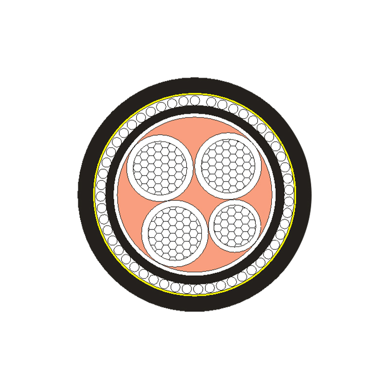 كابل طاقة معزول بـ XLPE/PVC للجهد المقدر 0.6/1 كيلو فولت