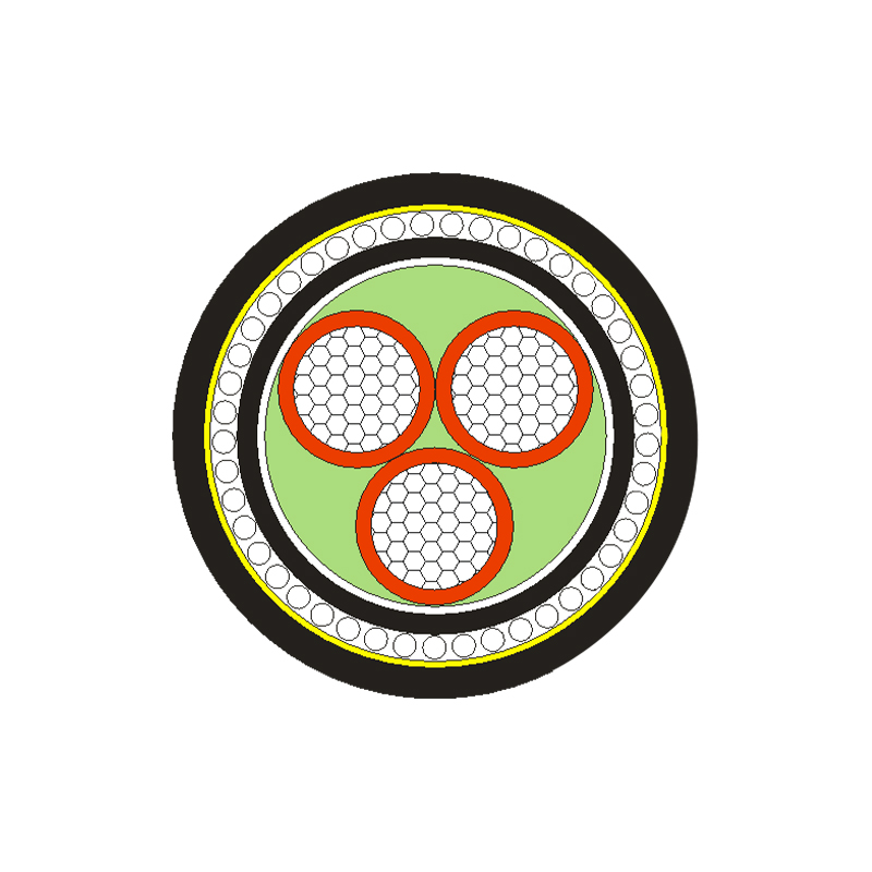 كابل طاقة معزول بـ XLPE/PVC للجهد المقدر 0.6/1 كيلو فولت