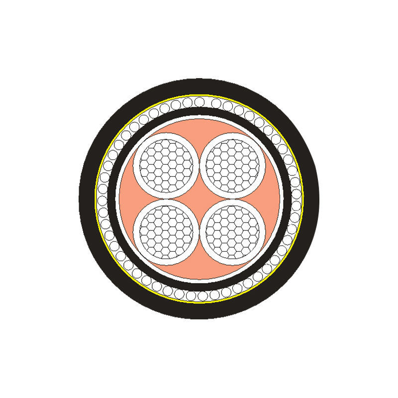 كابل طاقة معزول بـ XLPE/PVC للجهد المقدر 0.6/1 كيلو فولت