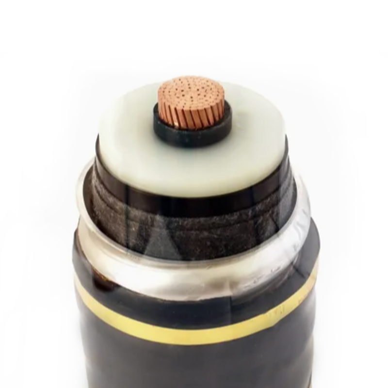 كابل عزل XLPE مع غلاف من الألومنيوم المموج لجهد مقنن 64/110 كيلو فولت